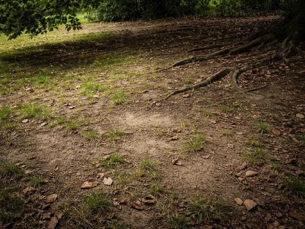 gazon sous bois