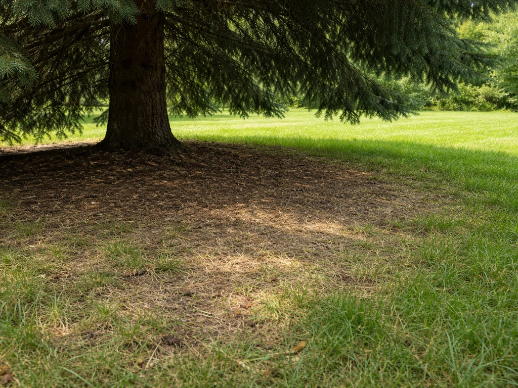 Gazon sous sapin : diagnostic et solutions pour qu’il reparte